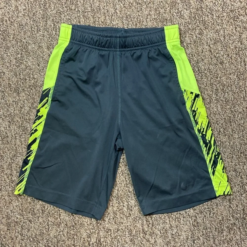 10/$50 Nike Kids Black Gray and Yellow Athletic Shorts Size S